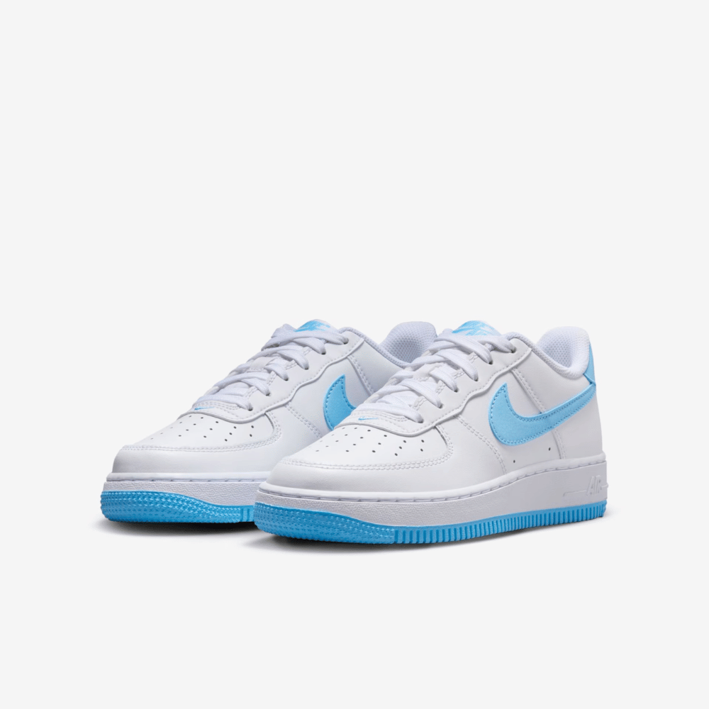 Nike Air Force 1 Low GS White Aquarius Blue