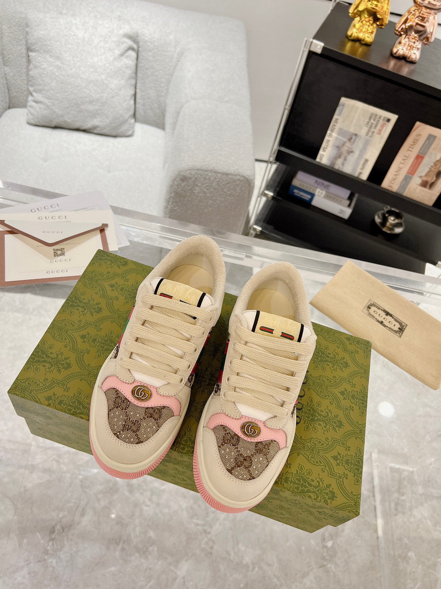 Tênis Gucci Screener GG Crystal Screener