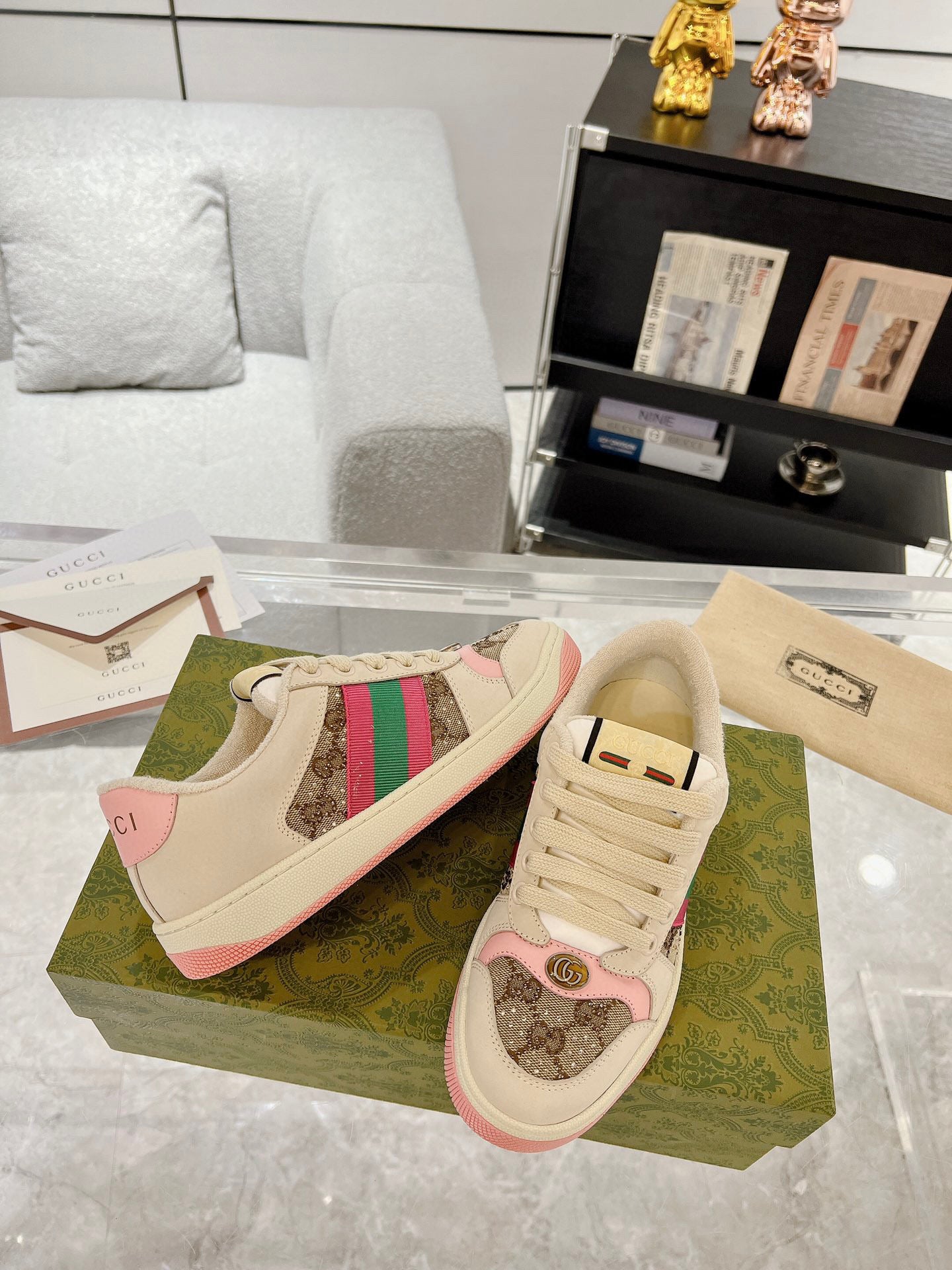 Tênis Gucci Screener GG Crystal Screener