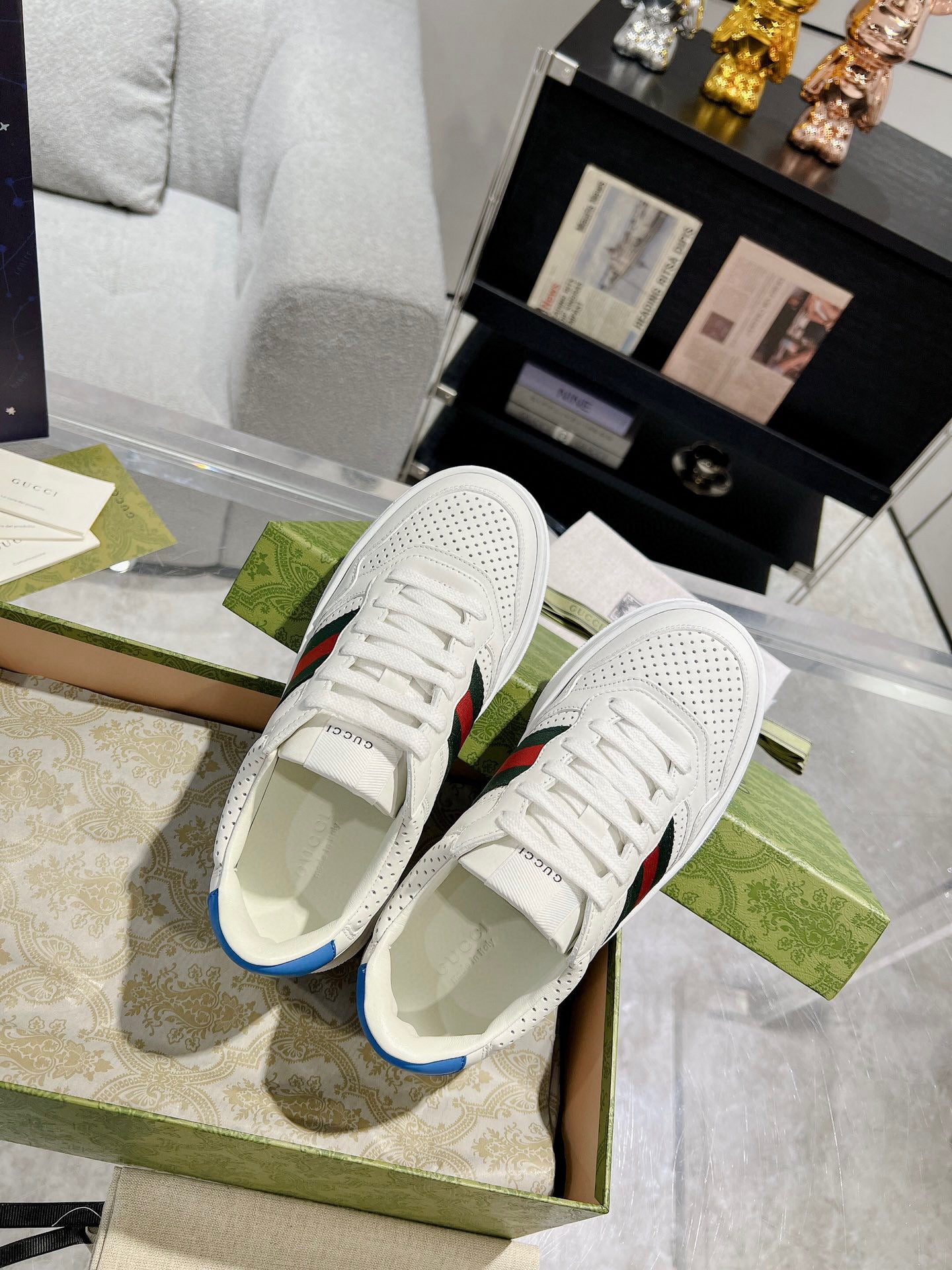 Tênis Gucci GG Sneaker White Blue