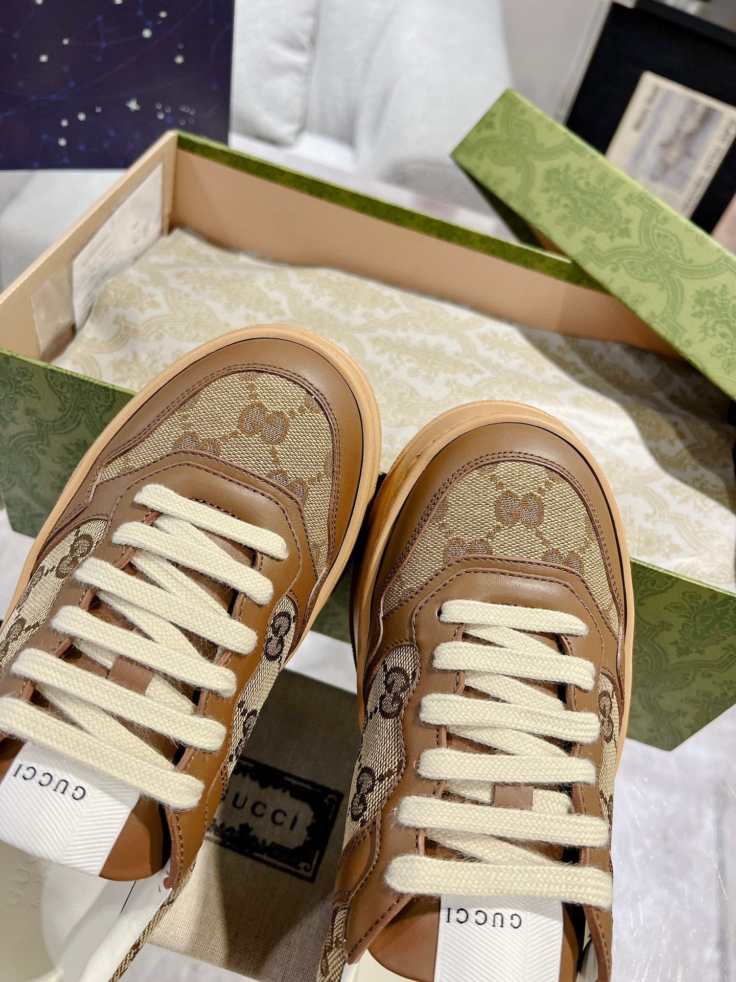 Tênis Gucci GG Sneaker Beige Ebony