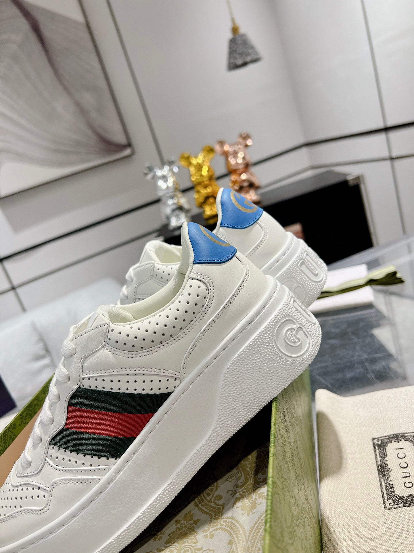 Tênis Gucci GG Sneaker White Blue