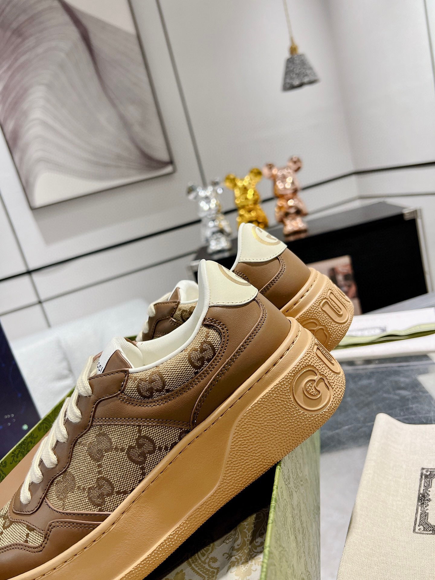 Tênis Gucci GG Sneaker Beige Ebony