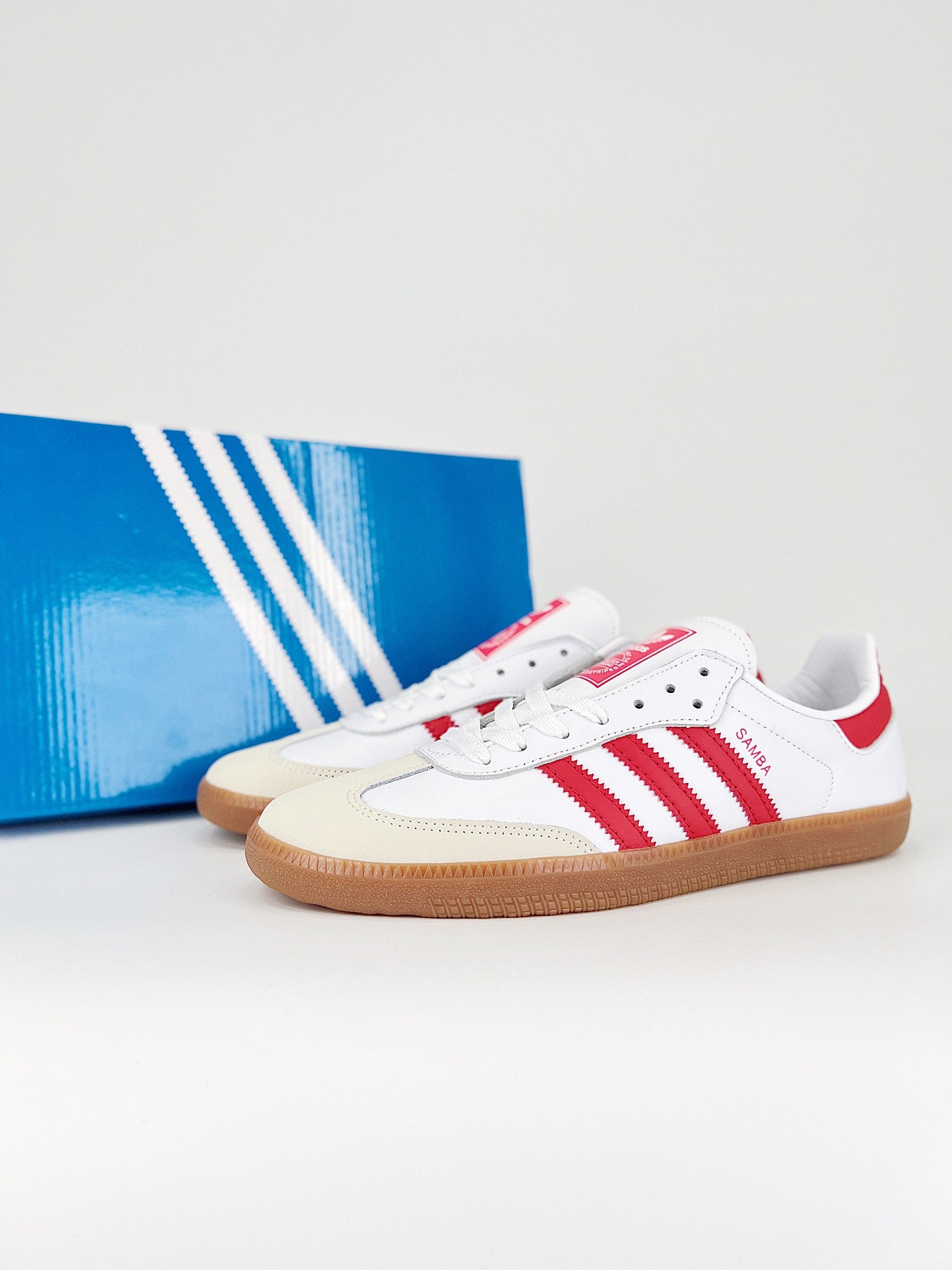 Adidas Samba Cloud White Solar Red