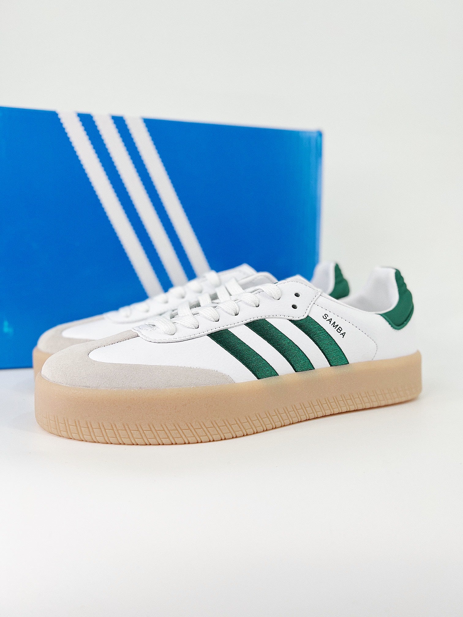 Adidas Sambae Cloud White Collegiate Green