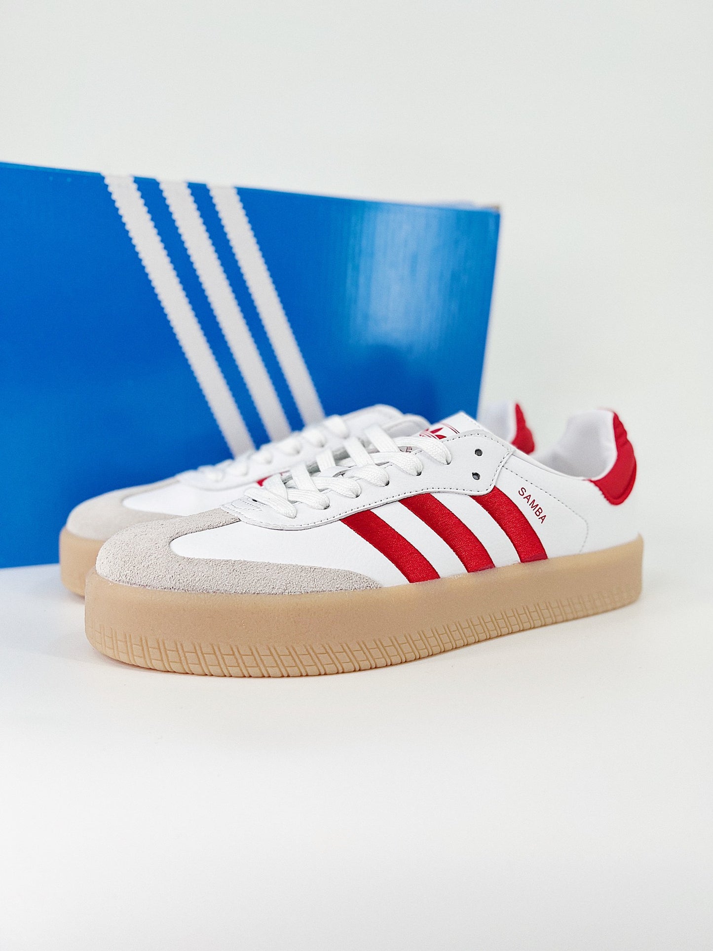 Adidas Sambae Cloud White Better Scarlet