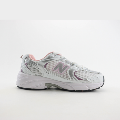 New Balance 530 White Mid Century Pink