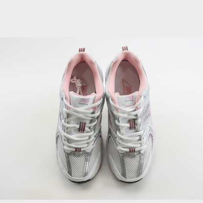 New Balance 530 White Mid Century Pink